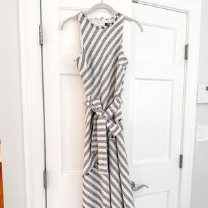 Banana Republic Striped Sleeveless Navy + White Dress | Size: 0